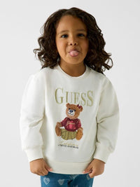 Guess Kids Felpa Girocollo Bianca Bambina — immagine 4