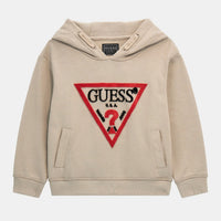 Guess Kids Sweat-shirt à Capuche Beige Rouge Enfants — immagine 1