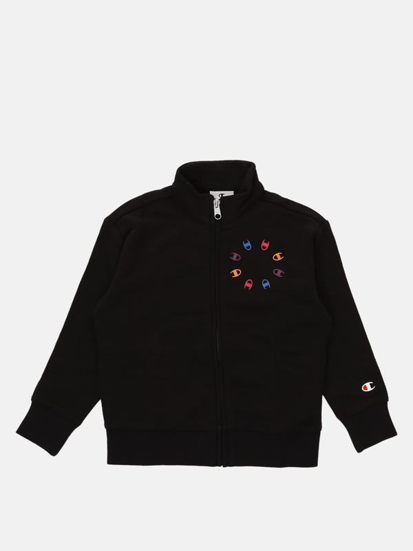 Champion Graphic Felpa Chiusura Zip Nera Bambina