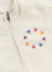 Champion Graphic Sweatshirt Zippé Blanc Fille — immagine 2