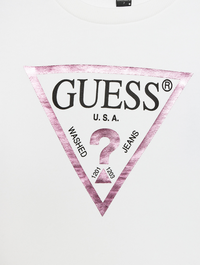 Guess Ls Active Wear Sweat-shirt col rond blanc rose bébé fille — immagine 2