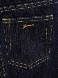 GUESS JEAN PANTALON LARGE DÉLAVAGE FONCÉ À PAILLETTES RÉGLABLE À LA TAILLE — immagine 2