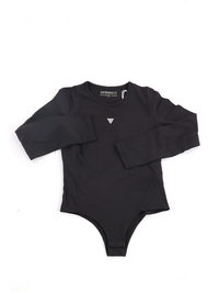 GUESS BODY MANICA LUNGA NERO CON STRASS CENTRALI — immagine 1