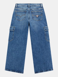 JEANS CARGO GUESS AVEC GRANDES POCHES SUR LES JAMBES, RÉGLABLE À LA TAILLE — immagine 2