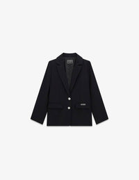 GUESS GIACCA NERA ELEGANTE CON BOTTONI ARGENTO — immagine 1