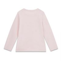 GUESS T-SHIRT MANCHES LONGUES ROSE AVEC LOGO ARGENTÉ ET FLEURS — immagine 2