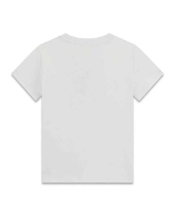 GUESS T-SHIRT MANICA CORTA BIANCA CON SCRITTA RICAMATA