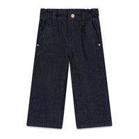 JEANS GUESS LAVAGE FONCÉ EFFET PAILLETÉ RESSORT ÉLASTIQUE À LA TAILLE, DÉTAILS DORÉS FERMETURE ZIPPÉE ET BOUTON — immagine 1