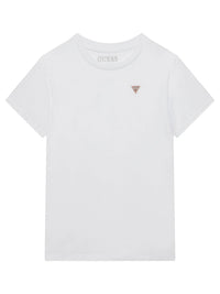 GUESS T-SHIRT MANCHES COURTES BLANCHE AVEC ÉCUSSON LOGO CLASSIQUE PETIT — immagine 1