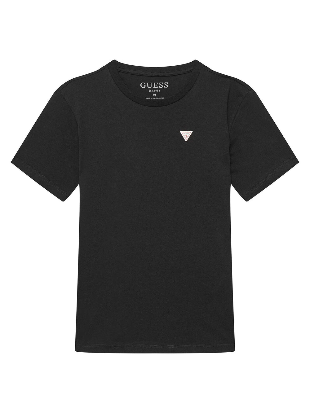 GUESS T-SHIRT MANICA CORTA NERA CON TOPPA LOGO CLASSICO PICCOLO