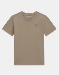 GUESS T-SHIRT MANICA CORTA PANNA CON LOGO PICCOLO COLOR CREMA — immagine 1