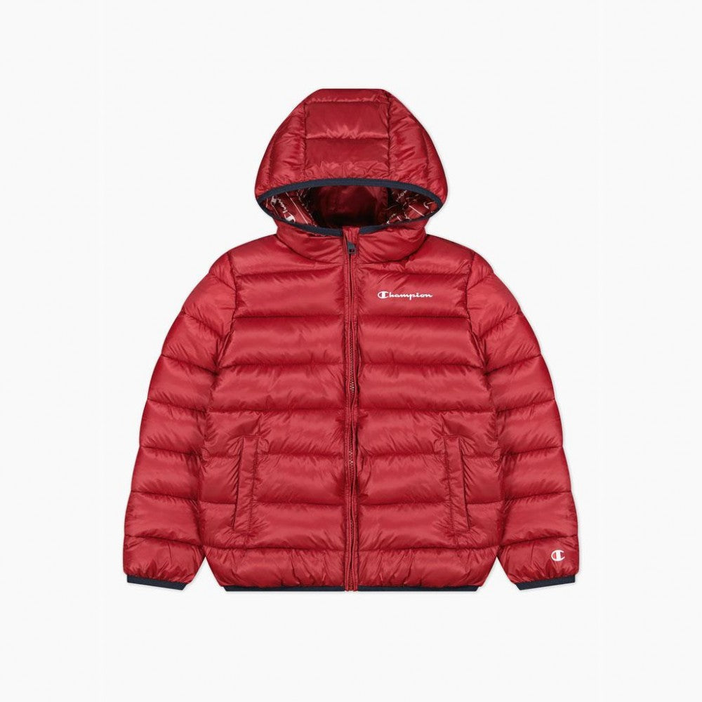 Champion blouson d'hiver à capuche bordeaux enfant