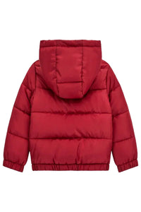 Guess Padded Hooded Ls Giubbotto Con Cappuccio Rosso Bambini Ragazzi — immagine 2