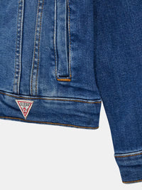 Guess Kids Veste en jean bleu Enfants — immagine 3