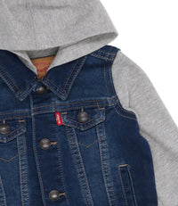 Levi's Kids Lvn Giacca Misto Jeans Grigio Blu Denim Bambini — immagine 3