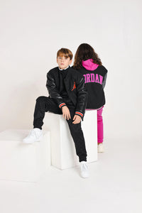 Veste Jordan Varsity Boutons Noir Rose Fille — immagine 3