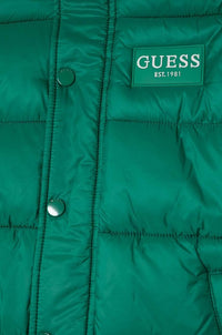 Guess Giubotto Con Cappuccio Verde Bianco Bambini Ragazzi — immagine 3