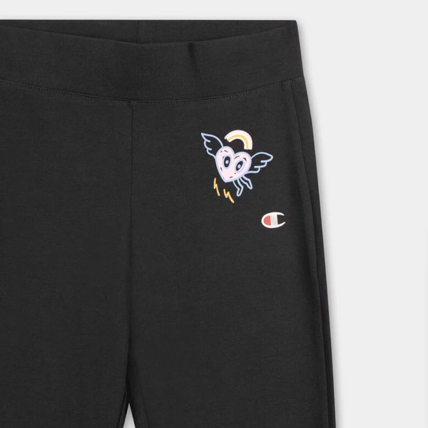 Champion Graphic Leggings Nero Bambine Ragazze