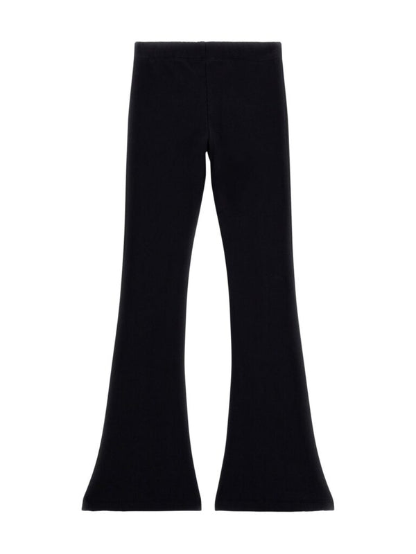 Guess Rib Flare Leggings Neri Bambine Ragazze