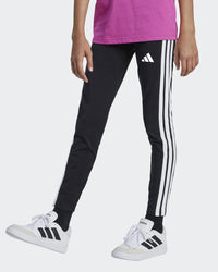 Adisas Essentials 3Stripes Jr Leggings Neri Bianchi Bambine Ragazze — immagine 2