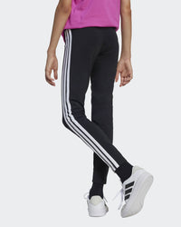 Adisas Essentials 3Stripes Jr Leggings Neri Bianchi Bambine Ragazze — immagine 3