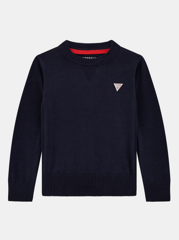 Guess Maglioncino Girocollo Blu Bambini