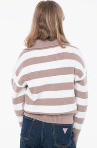 Guess Pull Beige Blanc Col en V Filles — immagine 4