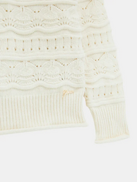 Guess Maglioncino Ricamato Bianco Bambine Ragazze — immagine 3