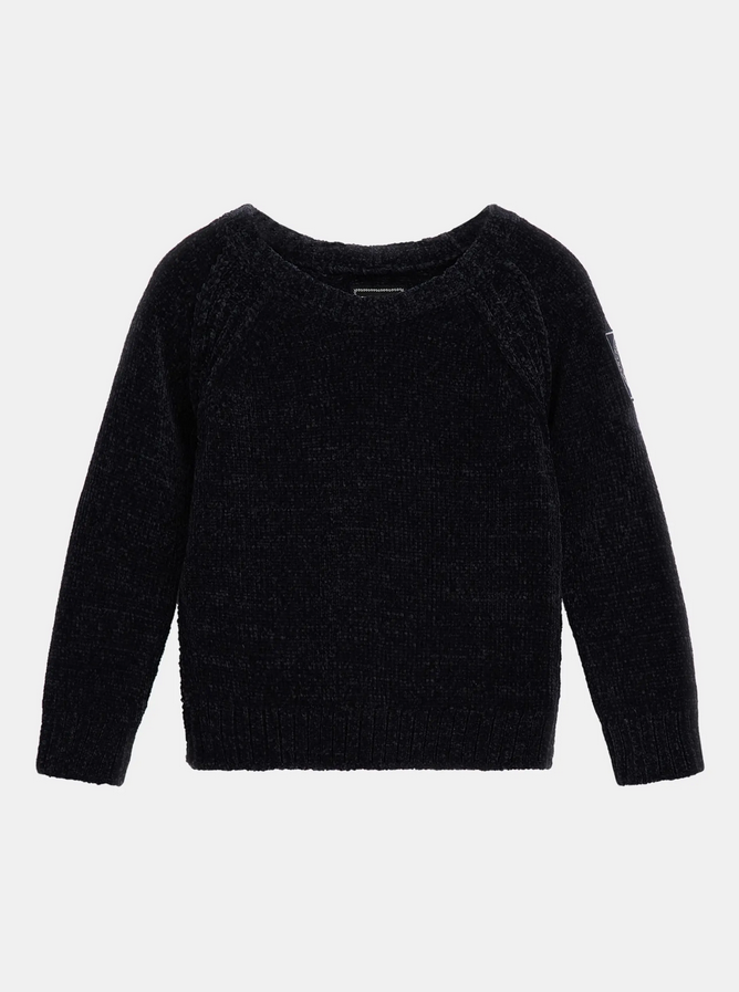 Guess Pull Col Rond Bleu Enfants
