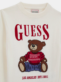Guess Pull col rond blanc enfant — immagine 2