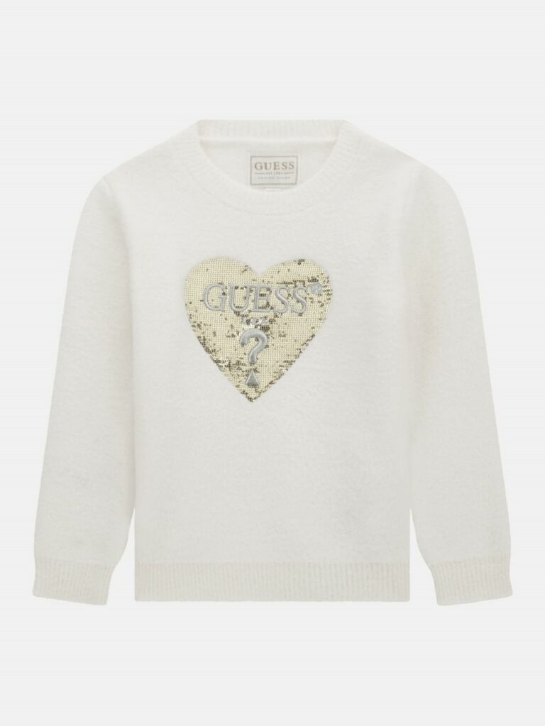Guess Baby Ls Cardigan Blanc Bébé Fille