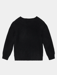 Guess Kids Pull Col Rond Noir Rose Fille — immagine 2