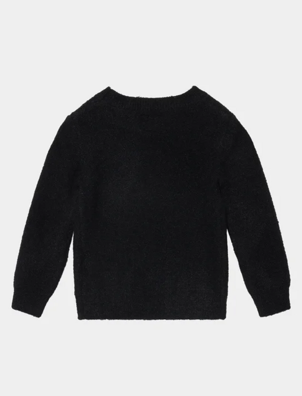 Guess Kids Maglioncino Girocollo Nero Rosa Bambina