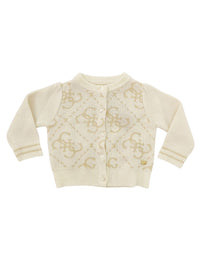 Guess Kids Cardigan Bianco Oro Bambina — immagine 2