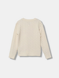 Guess Kids Pull Col Rond Blanc Rose Fille — immagine 2