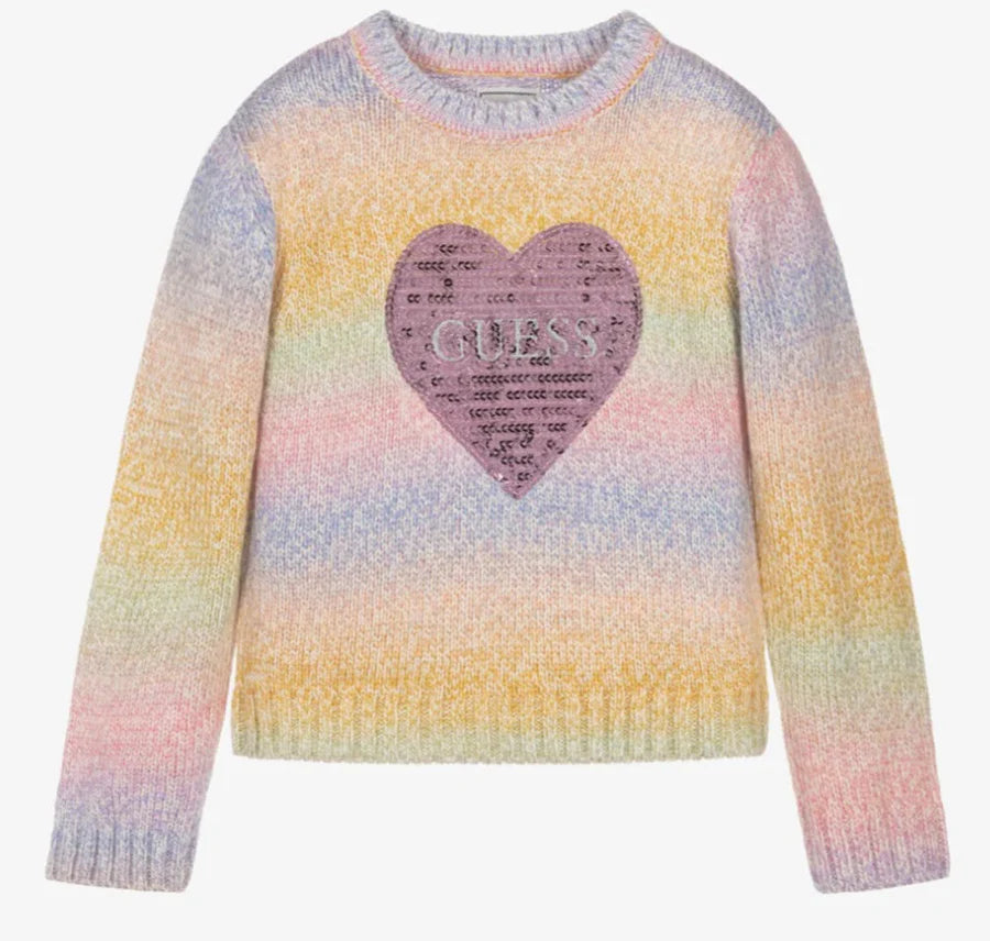Guess Kids Maglioncino Girocollo Multicolore Bambina