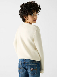 Guess Pull Col Rond Blanc Enfant — immagine 2