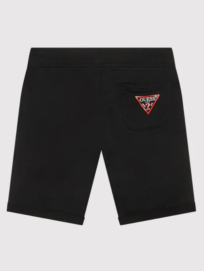 Guess Active Bermuda Garzato Nero Bambini Ragazzi