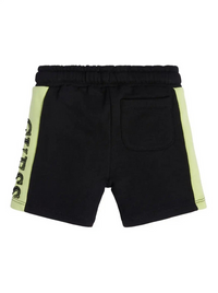 Guess Kids Athletic Short Noir Jaune Enfant — immagine 2