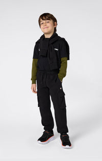 Champion Fleece Cargo Pantalon de survêtement Noir Enfants Garçons — immagine 2