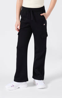 Champion Jazz Pantalon de Survêtement Patte d'Éléphant Cargo Noir Filles — immagine 2