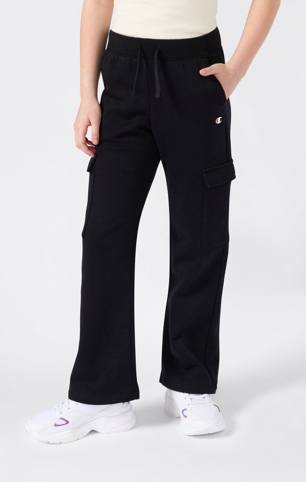 Champion Jazz Pantaloni Tuta a Zampa Cargo Neri Bambine Ragazze