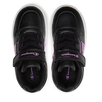 Champion Rebound Platform Spark Chaussures Noir Violet Enfant — immagine 2