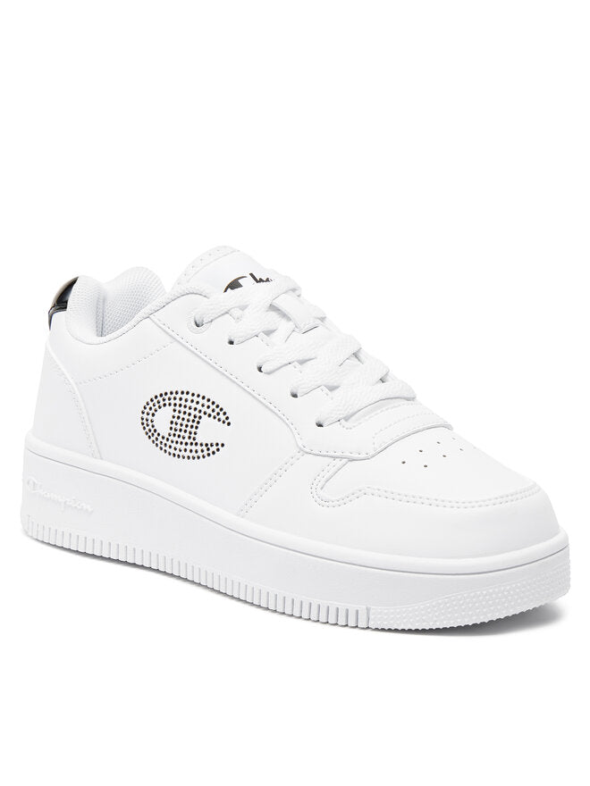 Champion Rd18 Platform Glitter Chaussures Blanches Filles