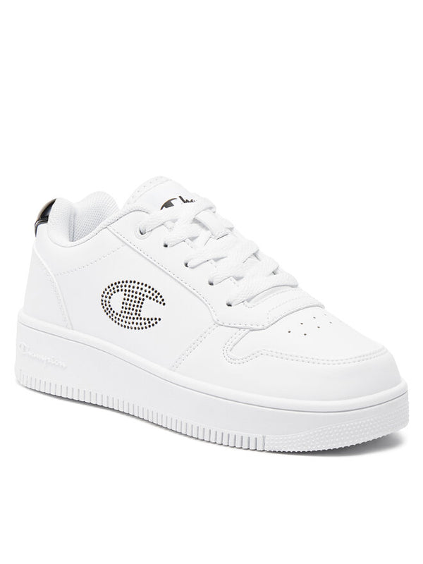 Champion Rd18 Platform Glitter Scarpe Bianche Bambine Ragazze