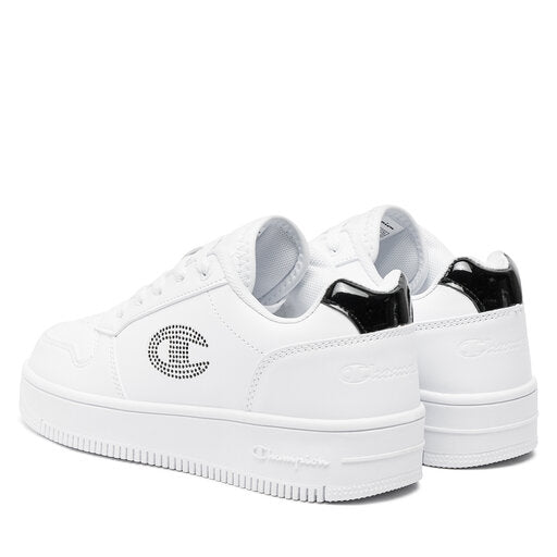 Champion Rd18 Platform Glitter Scarpe Bianche Bambine Ragazze