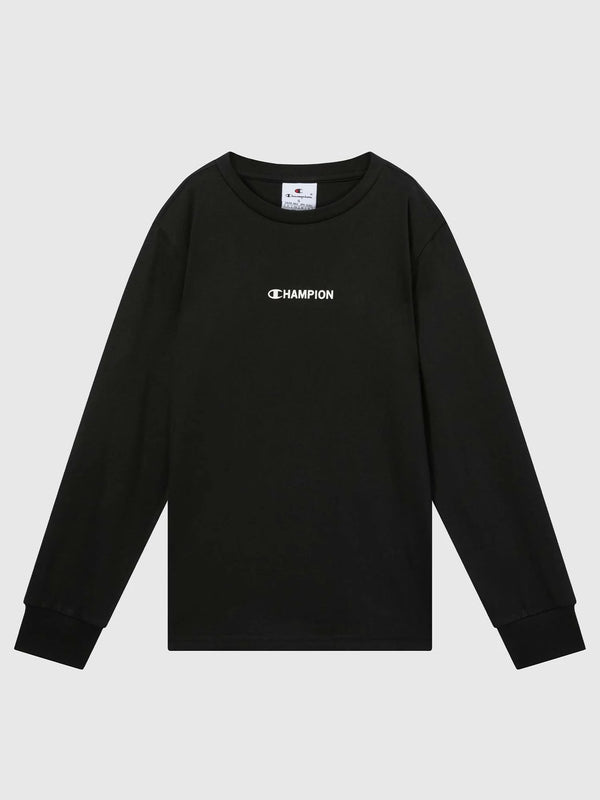 Champion Maglia a Maniche Lunghe Nera Bambini