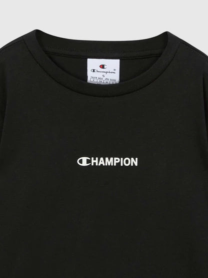 Champion Maglia a Maniche Lunghe Nera Bambini
