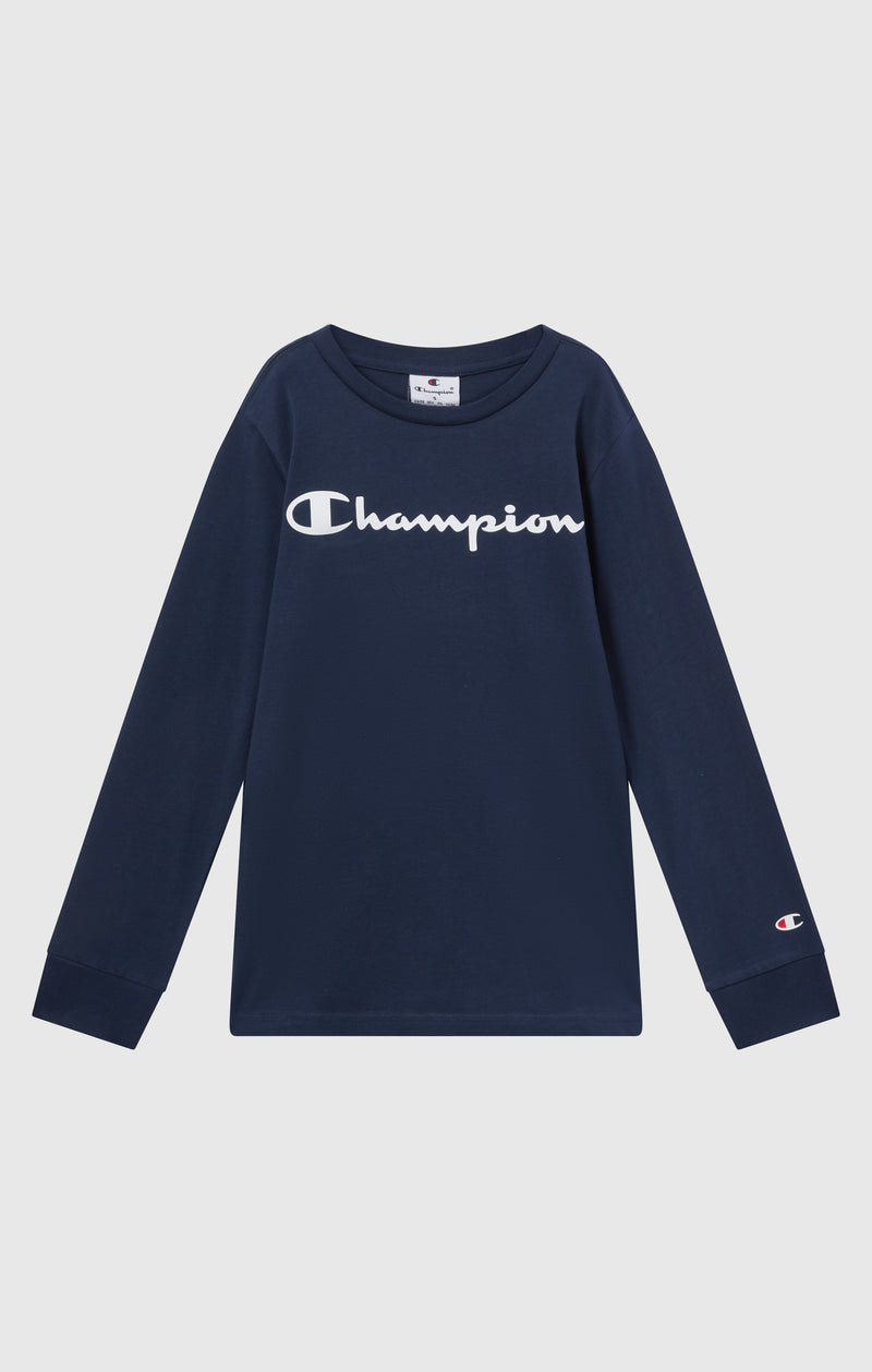 Champion T-shirt à Manches Longues Bleu Enfants