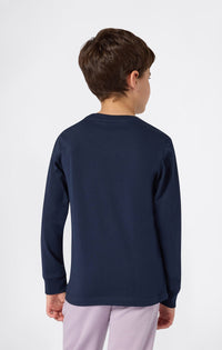 Champion T-shirt à Manches Longues Bleu Enfants — immagine 3